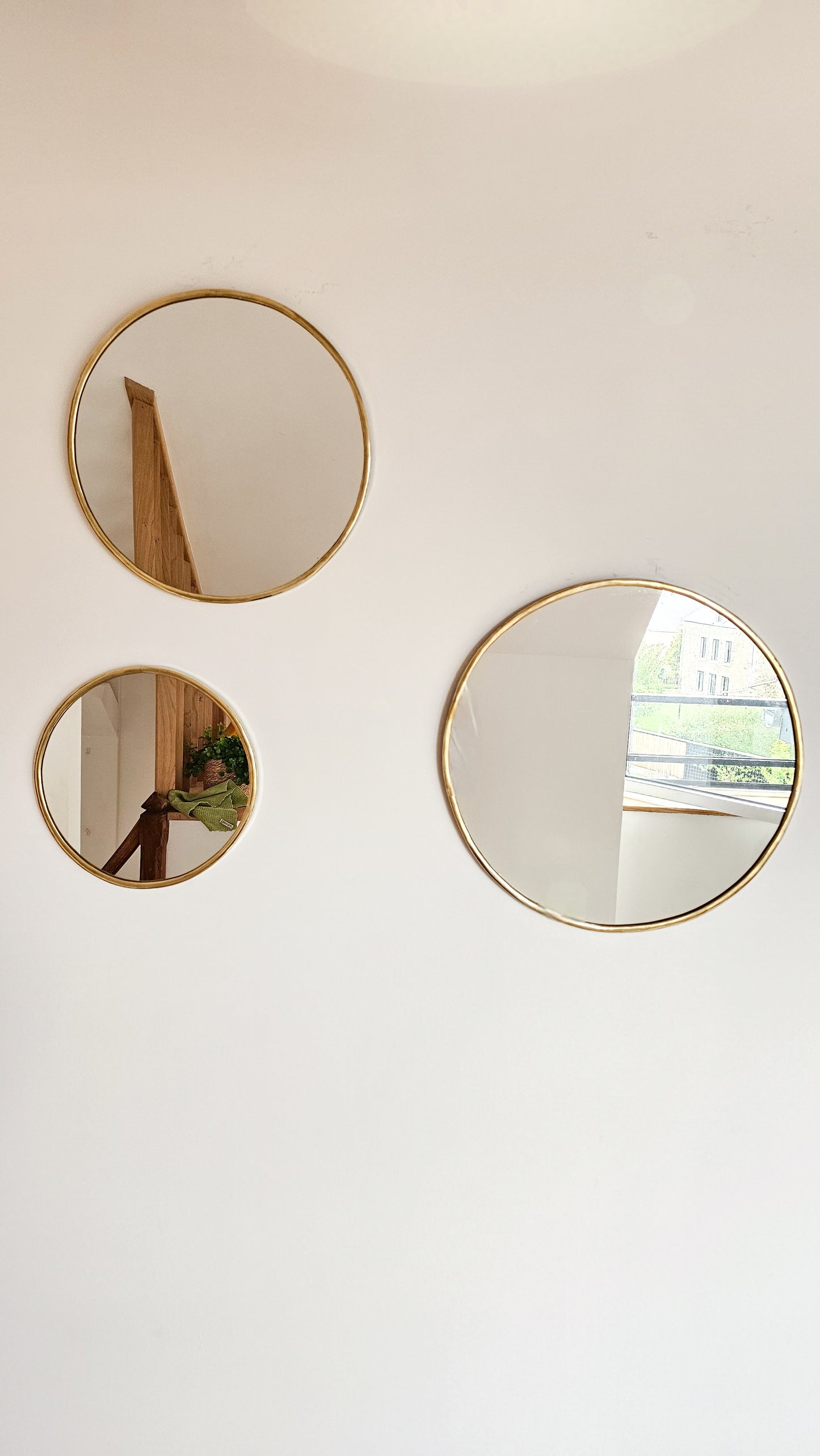 Miroirs ronds dorés