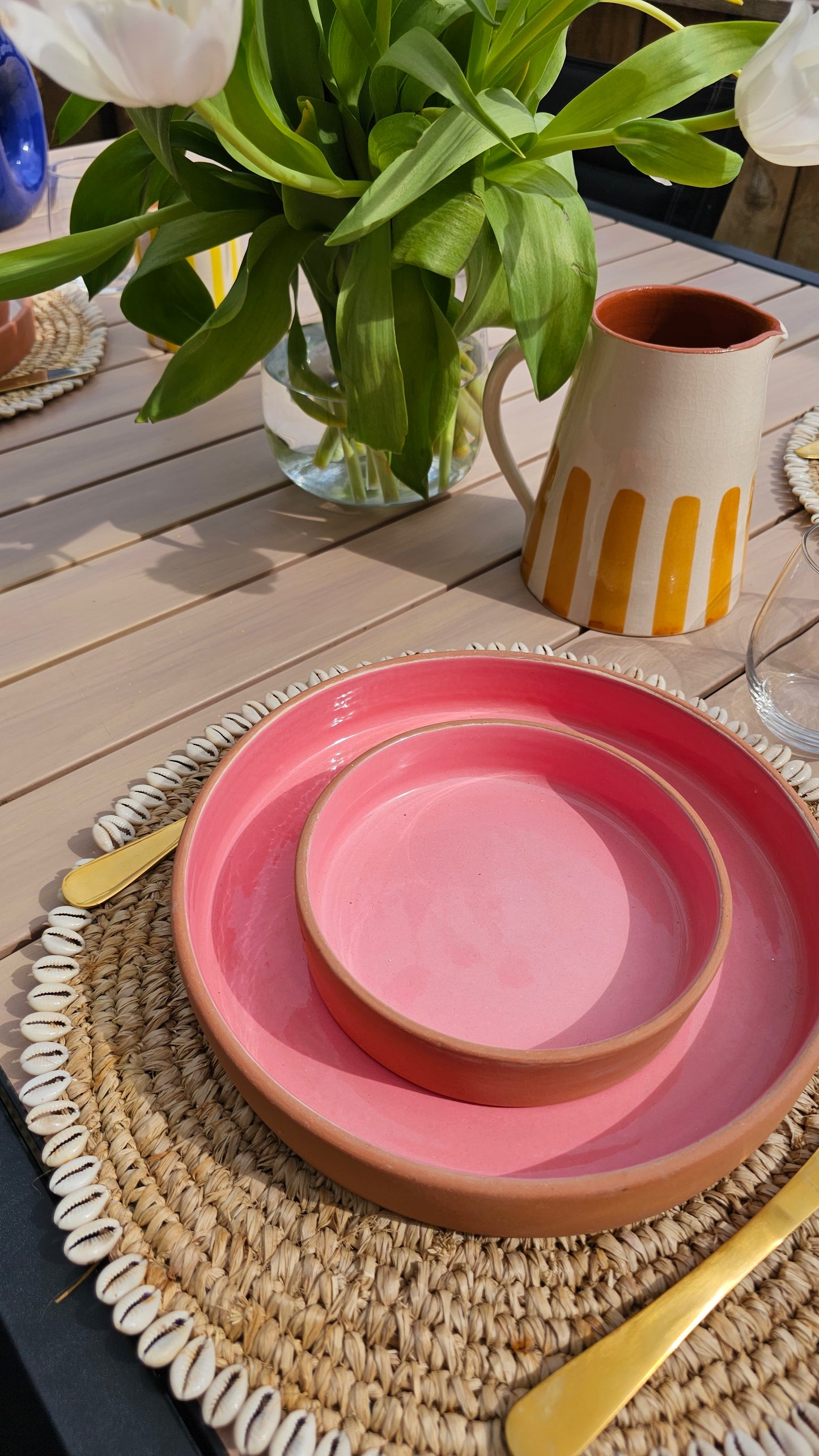 Assiettes rose