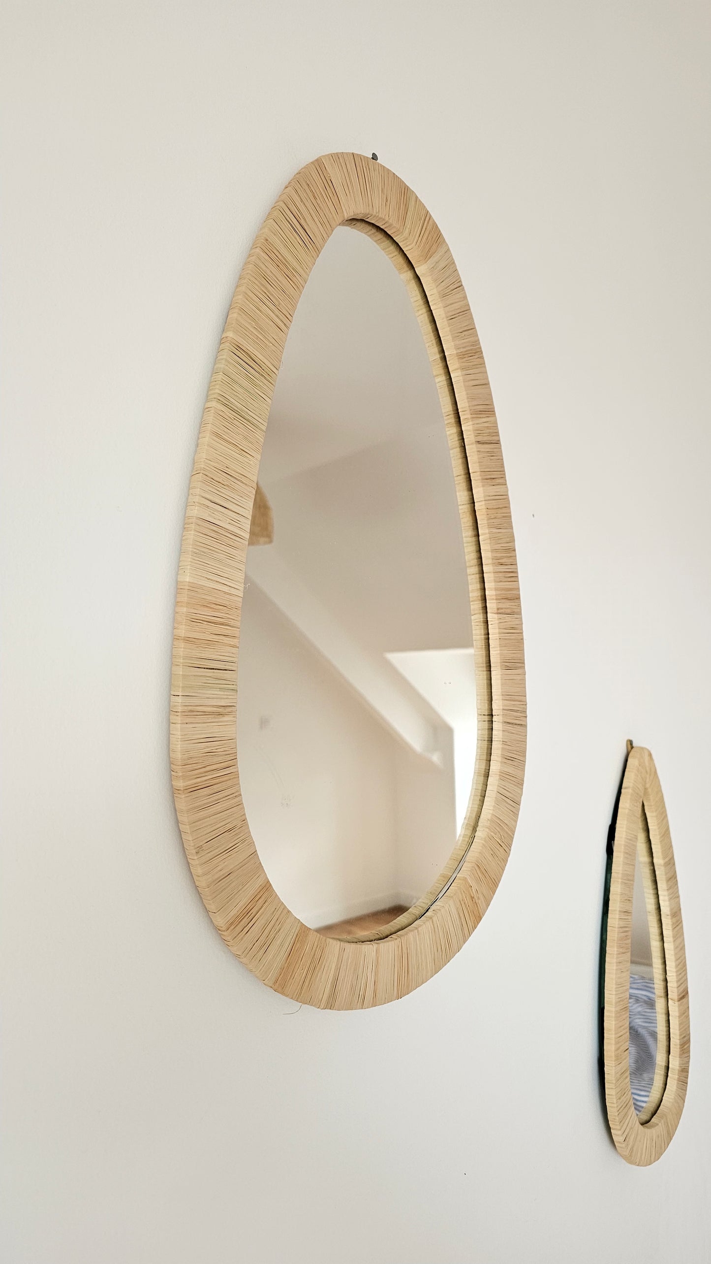 Miroir en raphia