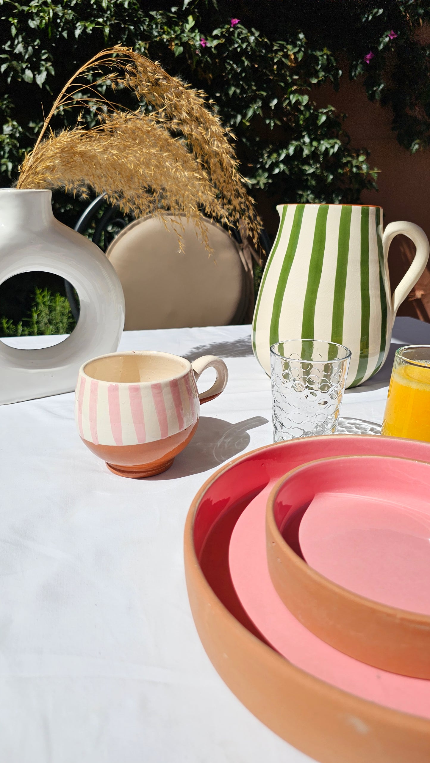 Assiettes rose