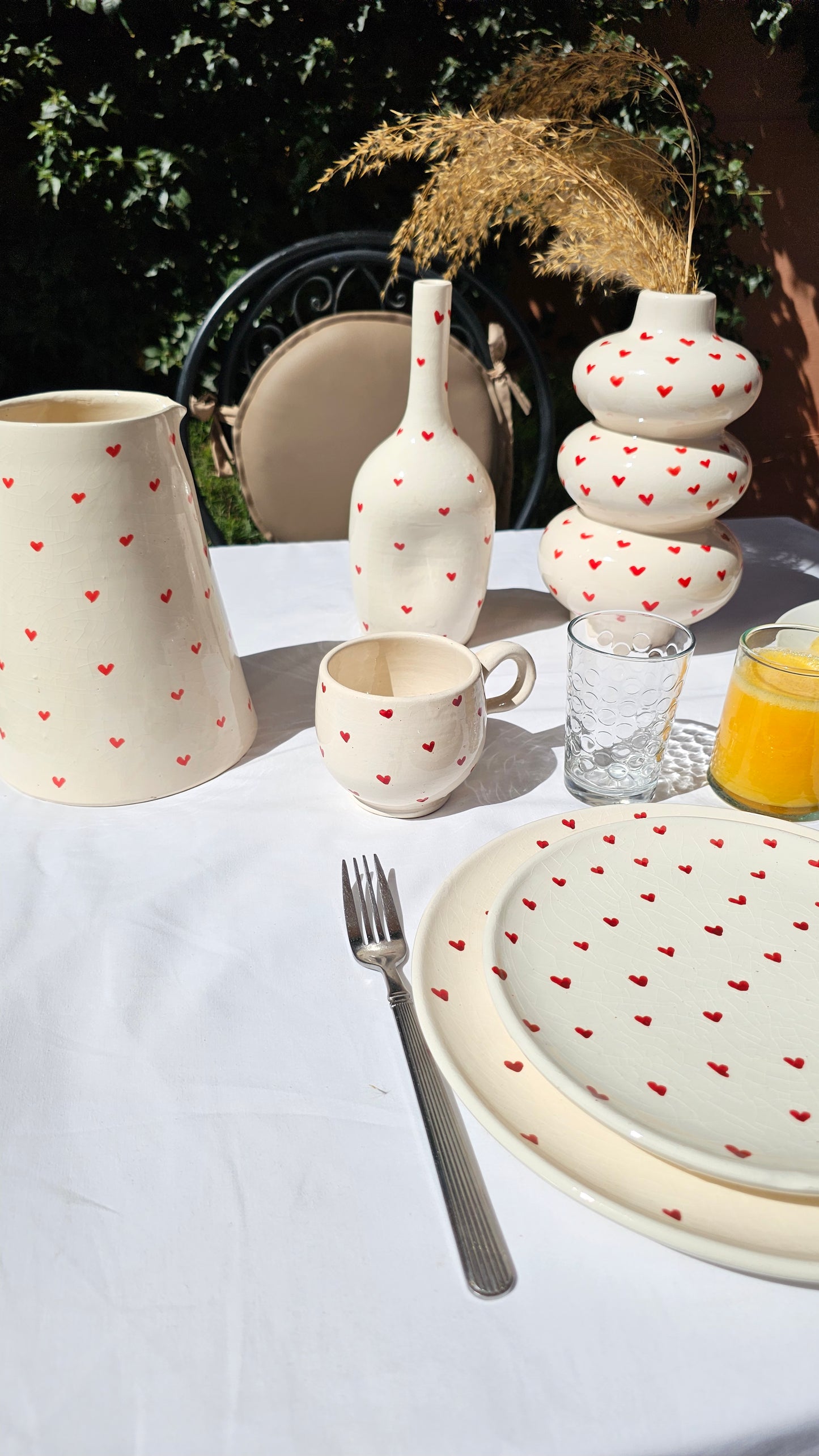 Assiettes coeurs