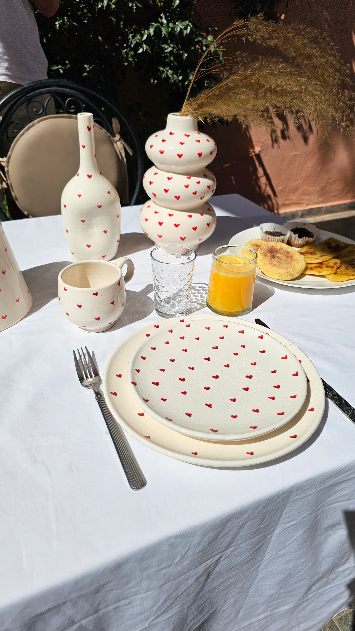 Assiettes coeurs