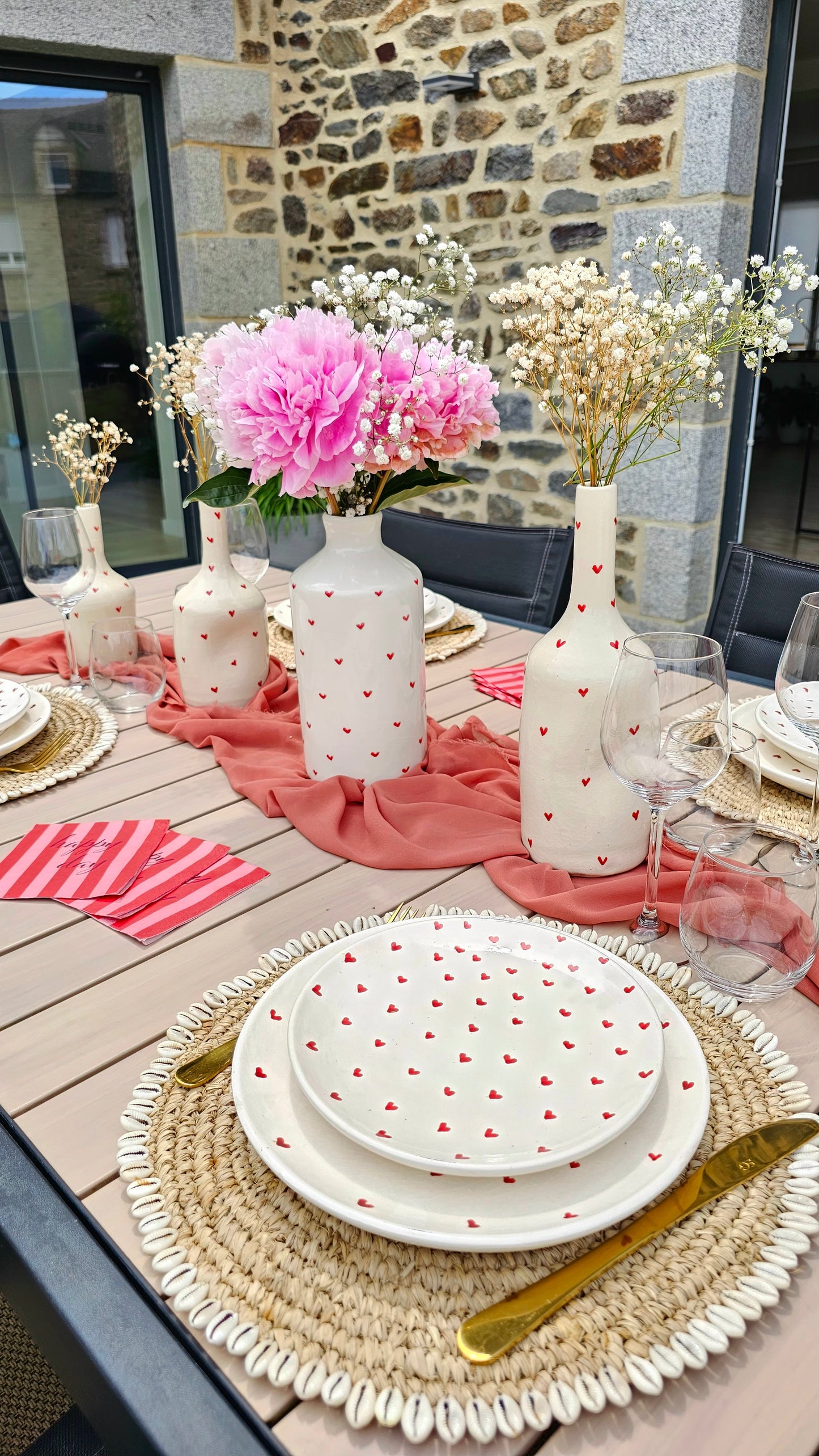 Assiettes coeurs