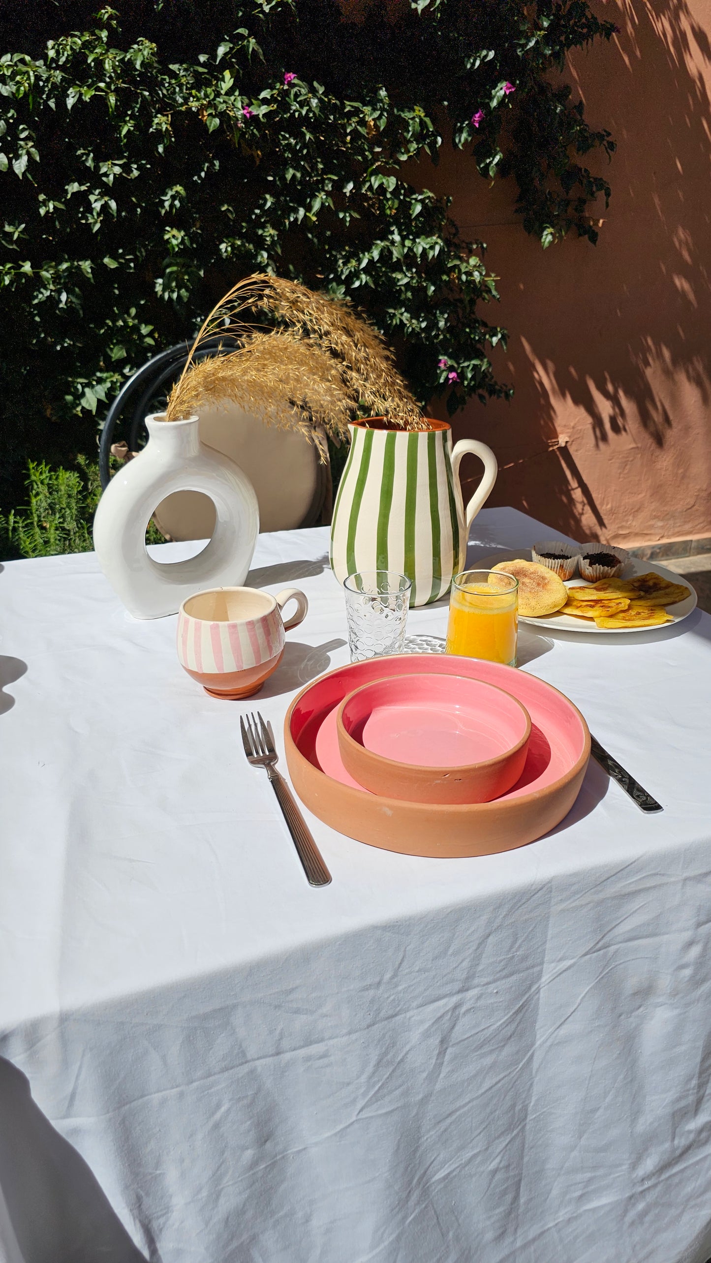 Assiettes rose