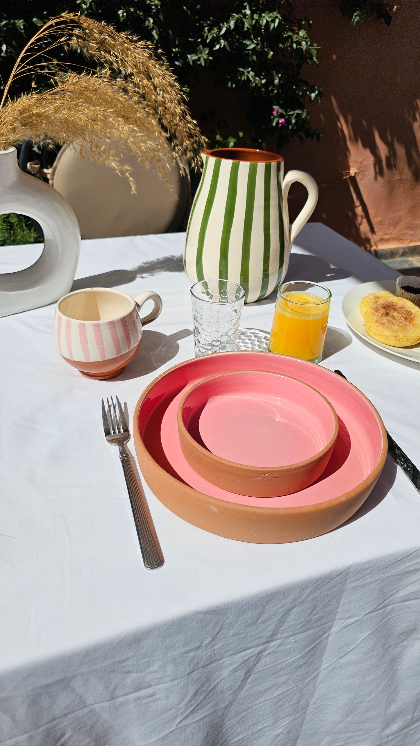 Assiettes rose