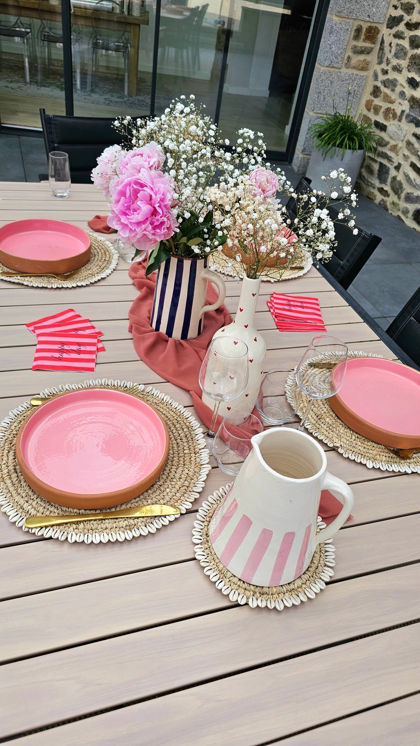 Assiettes rose