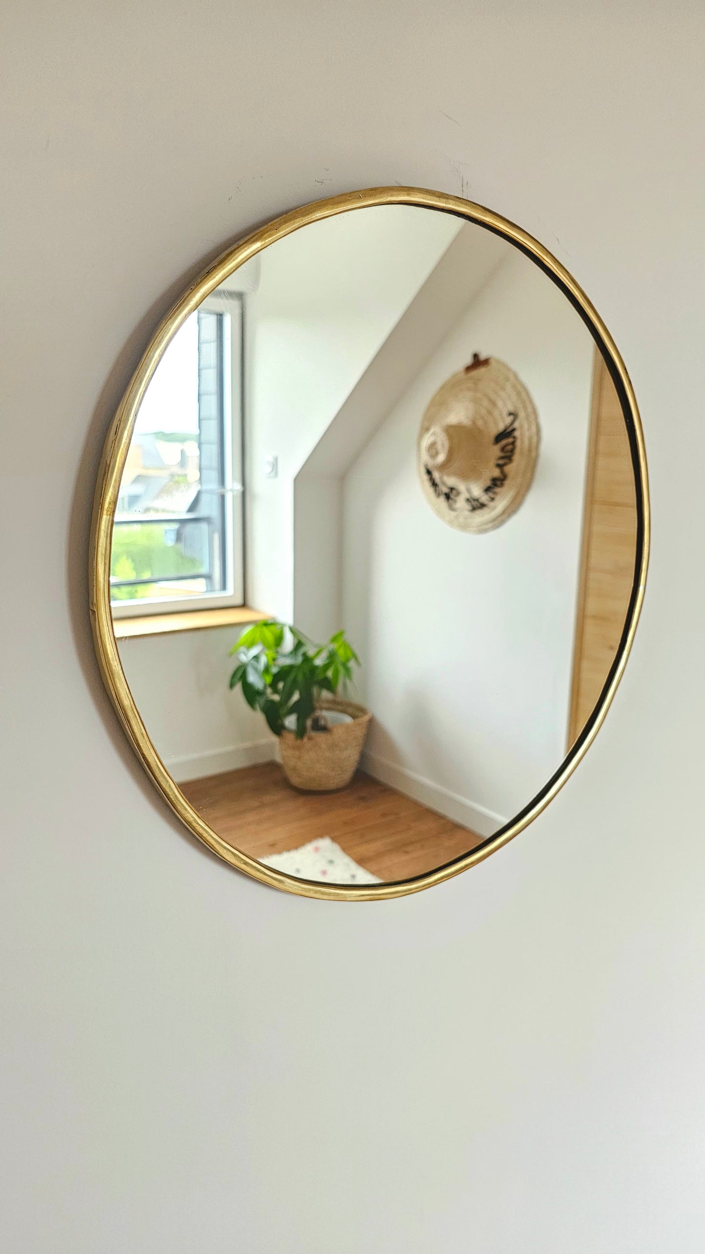 Miroirs ronds dorés