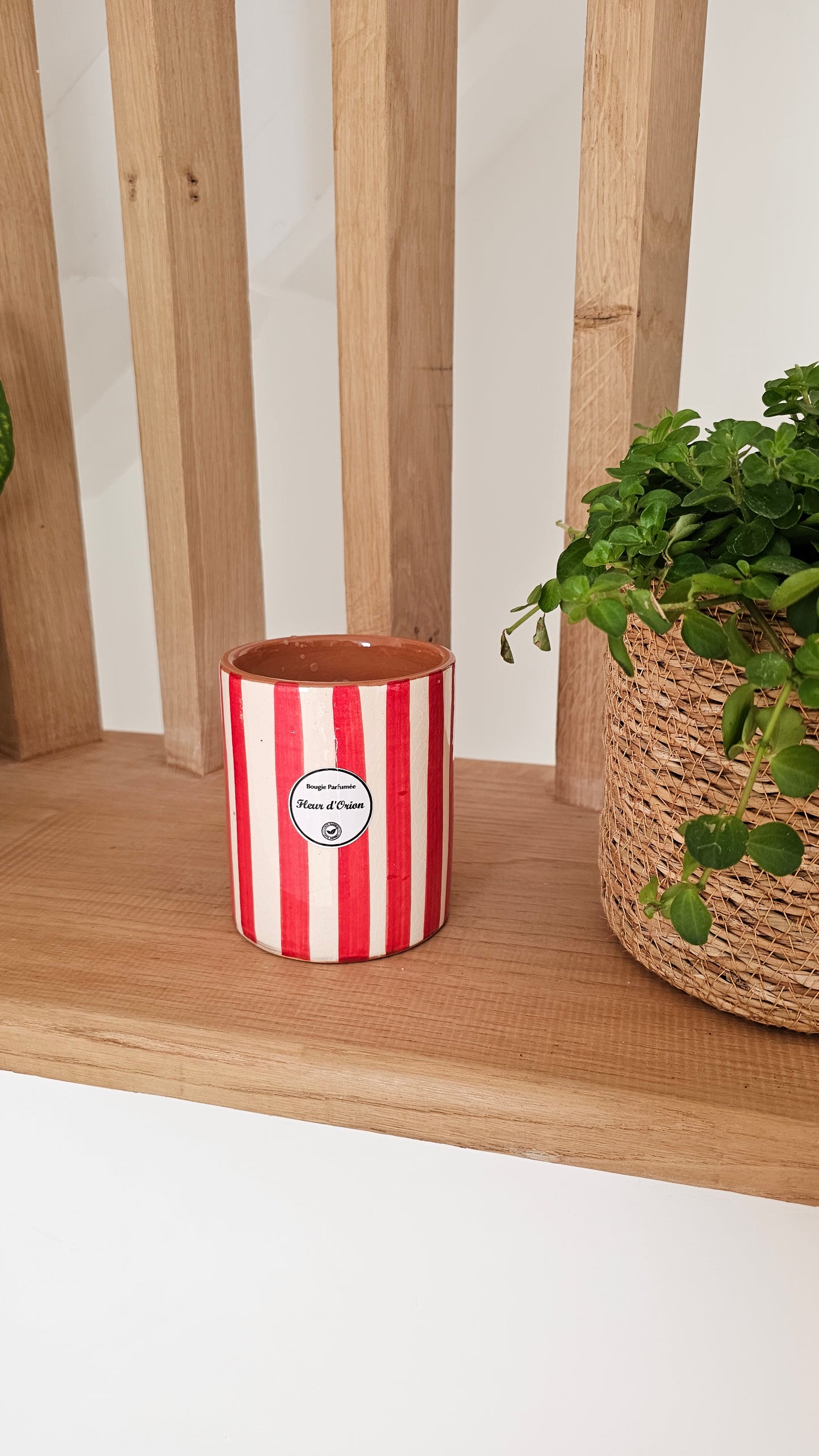 Bougies rayées colorées