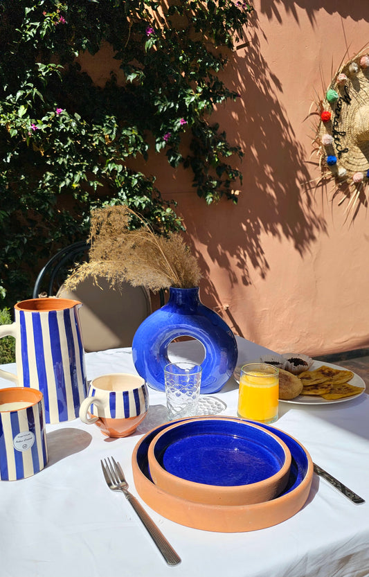 Assiettes bleu majorelle